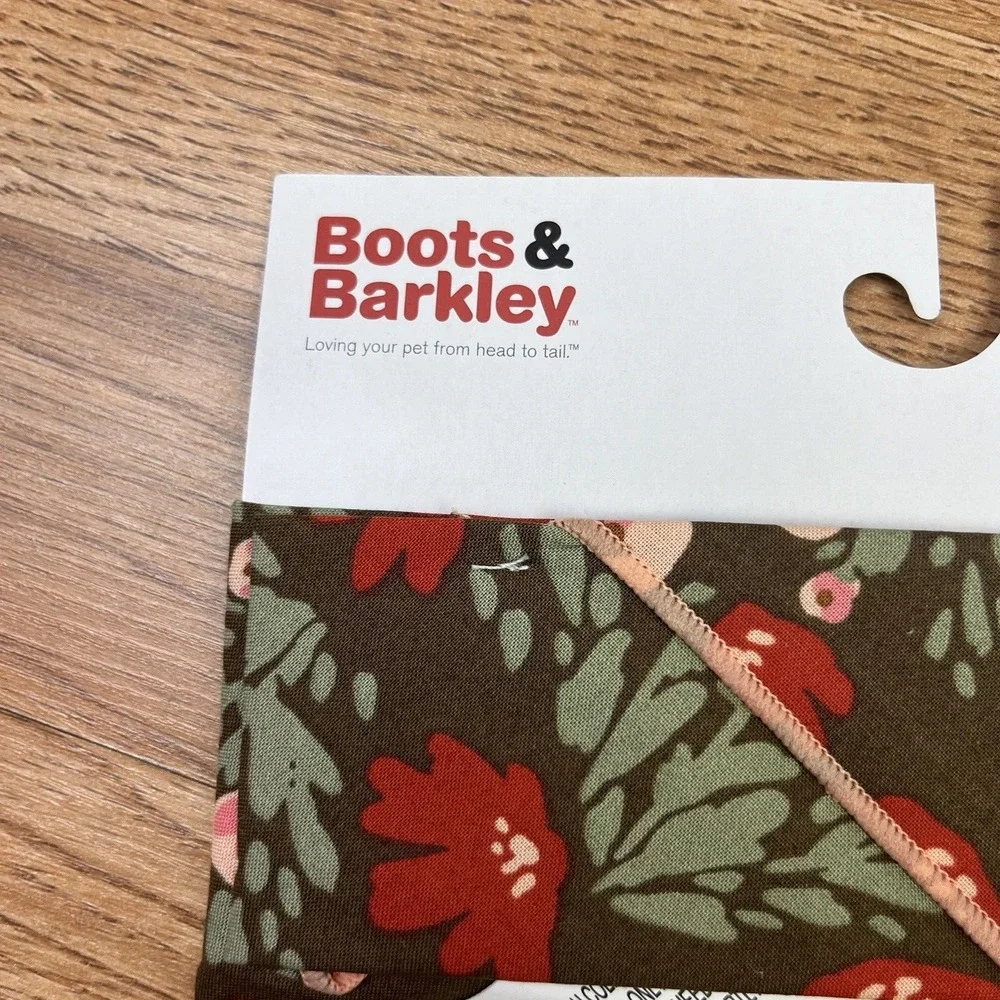Boots & Barkley 2 Pack Matching Pet Bandanas Brown Floral Dog Cat NEW‎